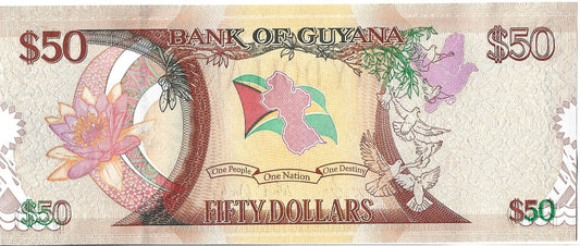 Gujana 50 Dolarów 2016 - UNC