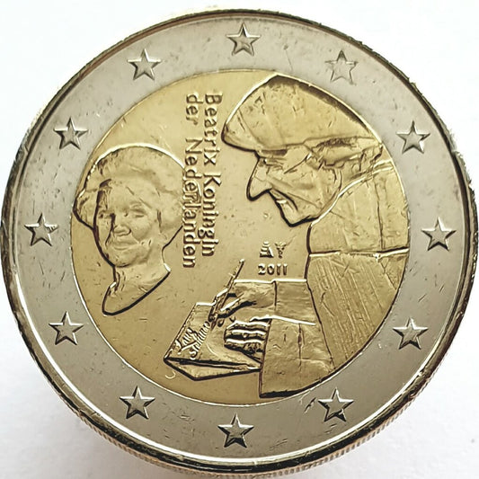 Holandia 2 euro 2011 Erazm z Rotterdamu