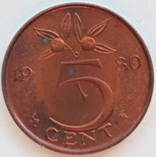 Holandia 5 centów 1980