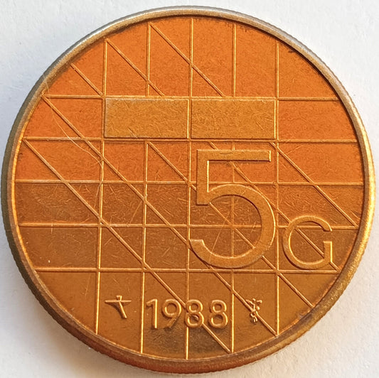 Holandia 5 Gulden 1988