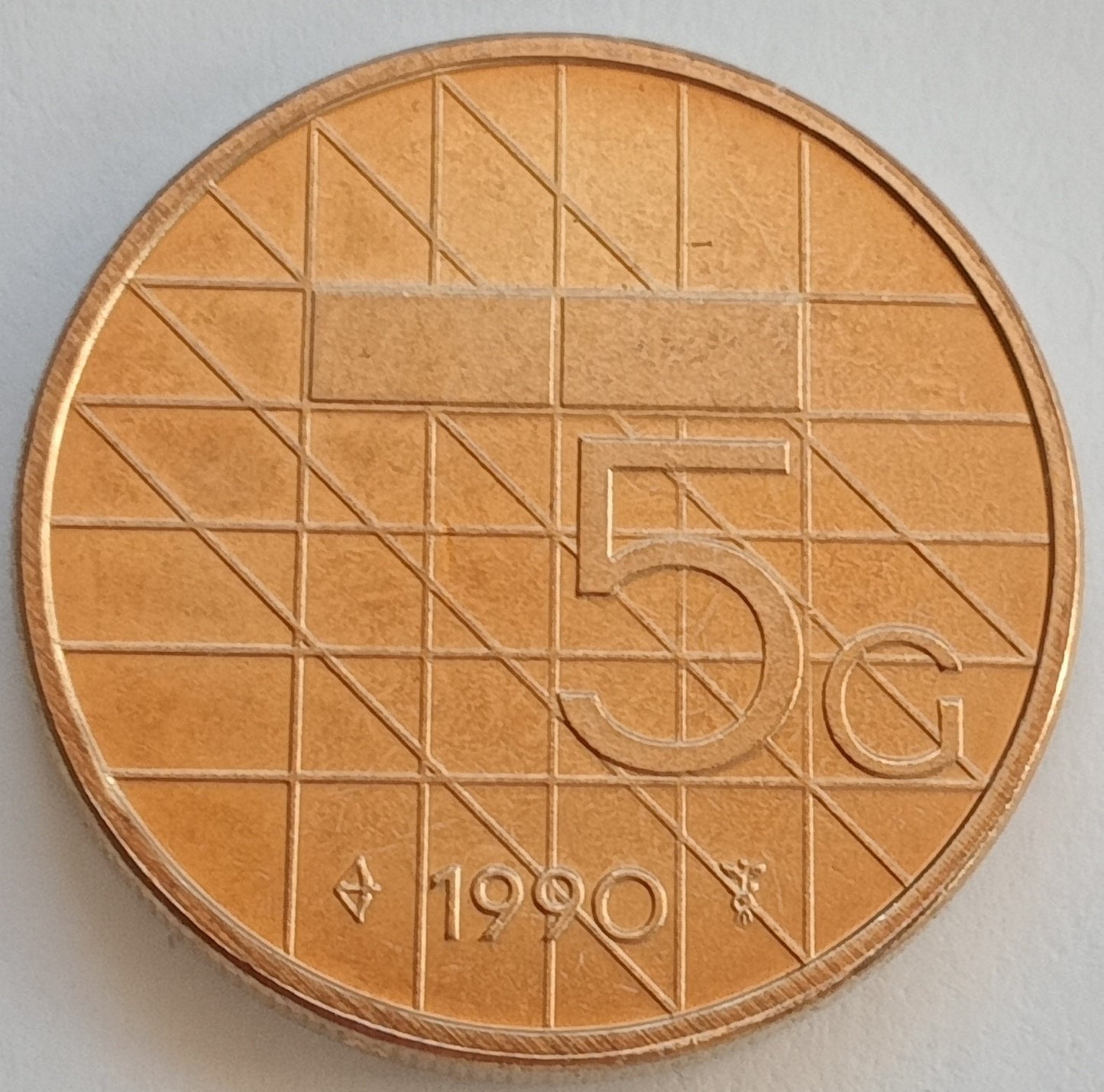 Holandia 5 Gulden 1990