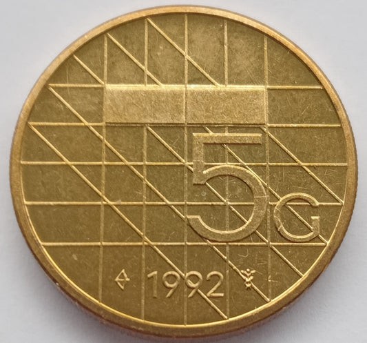 Holandia 5 Gulden 1992