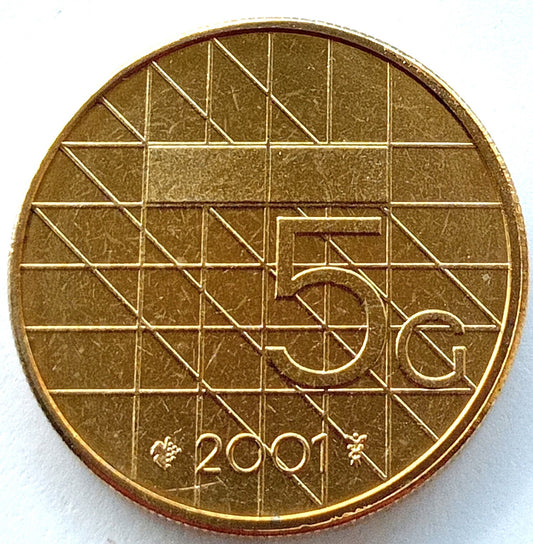 Holandia 5 Gulden 2001
