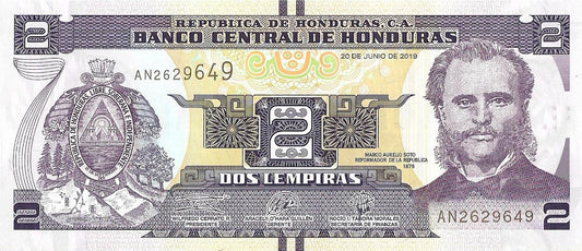 Honduras 2 Lempira 2019 - UNC