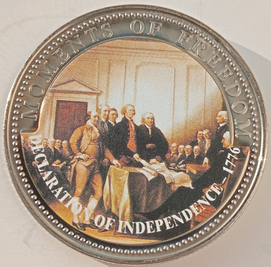 Liberia 10 Dolarów 2001 Deklaracja niepodległości - 1776