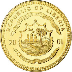 Liberia 10 Dolarów 2001 ECU - Grecja