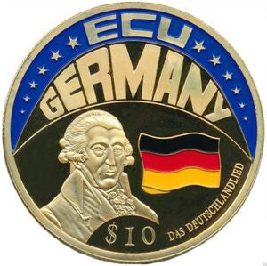 Liberia 10 Dolarów 2001 ECU - Niemcy