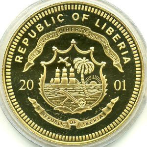 Liberia 10 Dolarów 2001 ECU - Portugalia