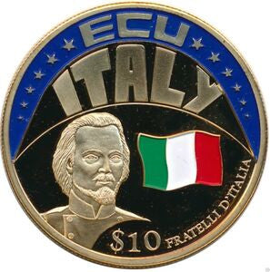 Liberia 10 Dolarów 2001 ECU- Włochy