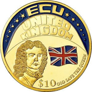 Liberia 10 Dolarów 2001 ECU - Zjednoczone Królestwo