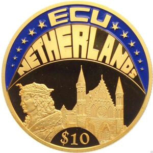 Liberia 10 Dolarów 2002  ECU -  Holandia