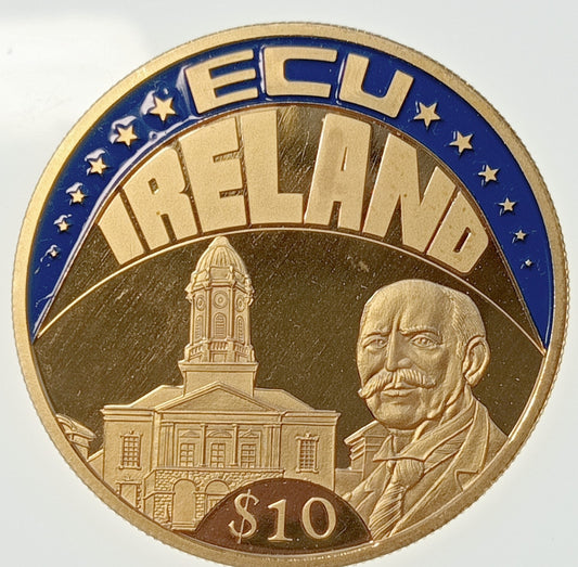 Liberia 10 Dolarów 2002  ECU -  Irlandia