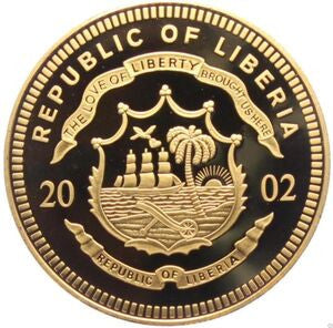 Liberia 10 Dolarów 2002  ECU -  Portugalia