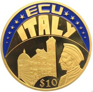 Liberia 10 Dolarów 2002  ECU -  Włochy