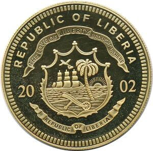 Liberia 10 Dolarów 2002  ECU - Zjednoczone Królestwo