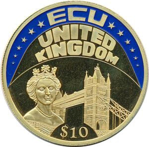 Liberia 10 Dolarów 2002  ECU - Zjednoczone Królestwo