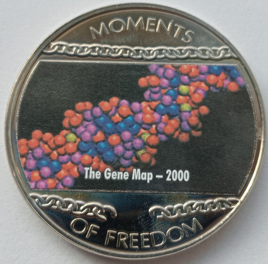 Liberia 10 Dolarów 2004 Mapa genetyczna