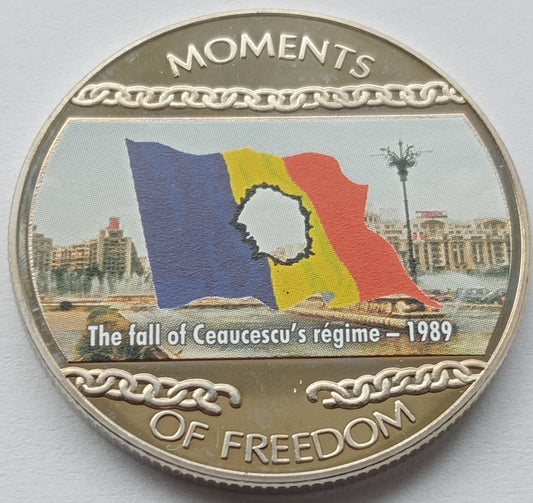 Liberia 10 Dolarów 2004 Obalenie reżimu Ceausescu - 1989
