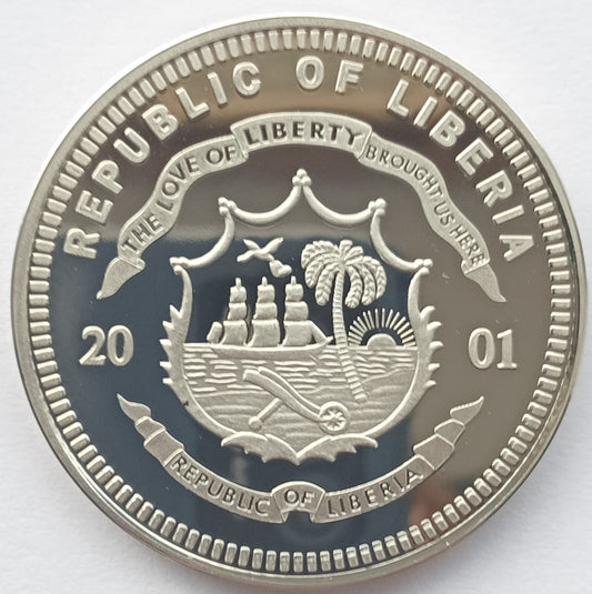Liberia 5 Dolarów 2001