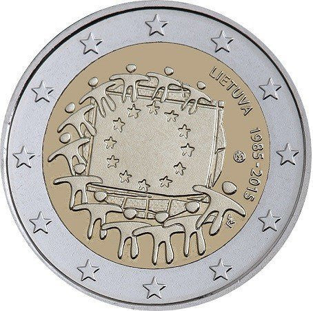 Litwa 2 euro 2015 30-lecie istnienia flagi europejskiej (Litwa)
