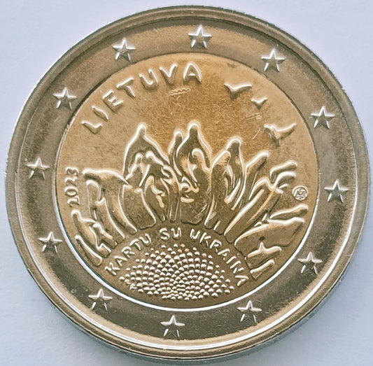 Litwa 2 euro 2023 Razem z Ukrainą