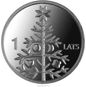 Łotwa 1 Łat 2009 Choinka