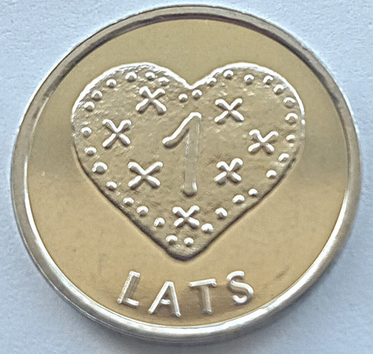 Łotwa 1 Łat 2011 Serce z piernika