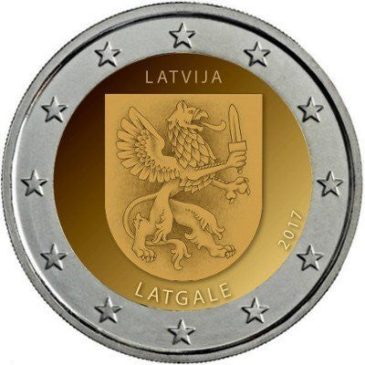 Łotwa 2 euro 2017 Łatgalia