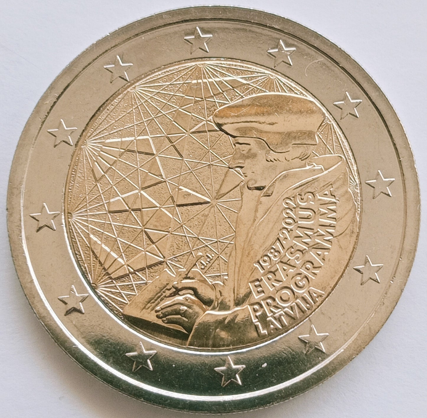 Łotwa 2 euro 2022 35 lat programu Erasmus