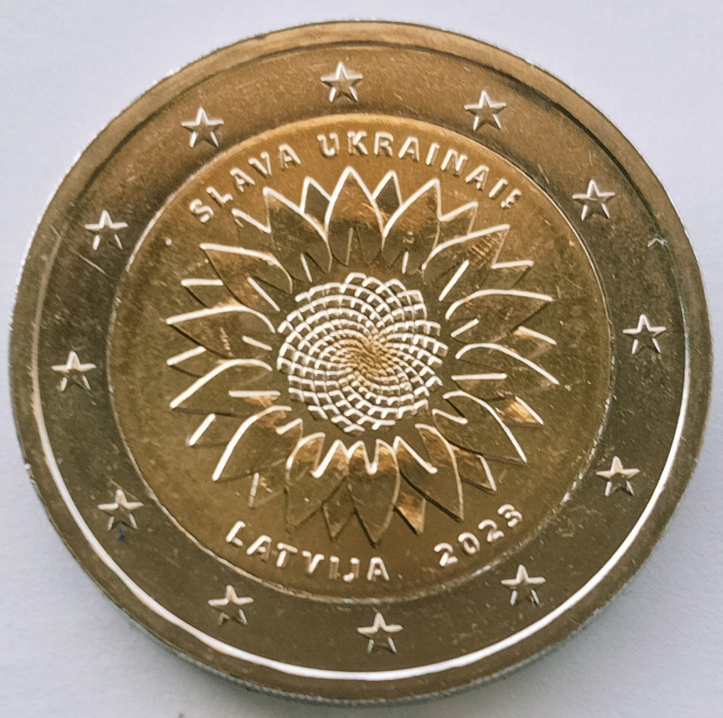 Łotwa 2 euro 2023 Chwała Ukrainie