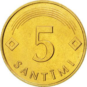 Łotwa 5 Santimi 1992