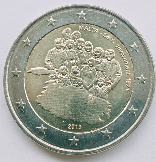 Malta 2 euro 2013 Konstytucja samorządowa Malty z 1921 roku