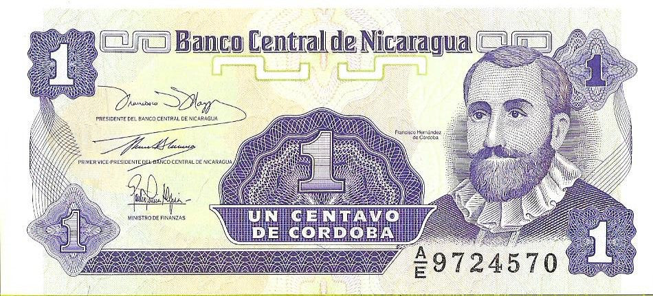 Nikaragua 1 Centavo 1991 - UNC