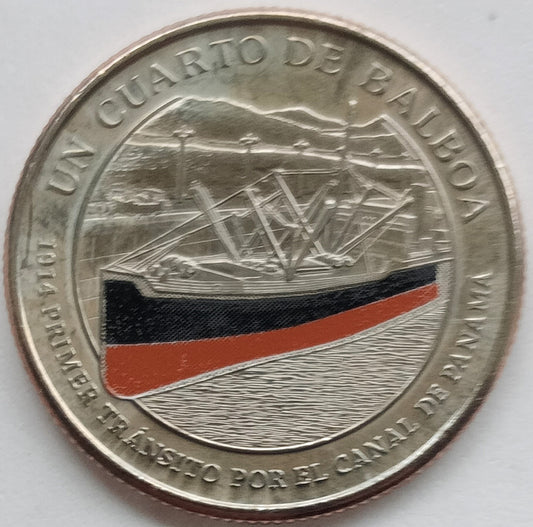Panama 0,25 Balboa 2016 1914 – pierwszy tranzyt przez Kanał