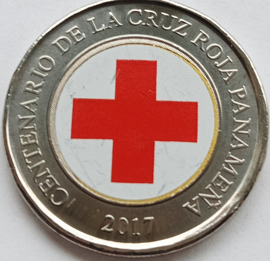 Panama 1 Balboa 2017 100. rocznica Czerwonego Krzyża