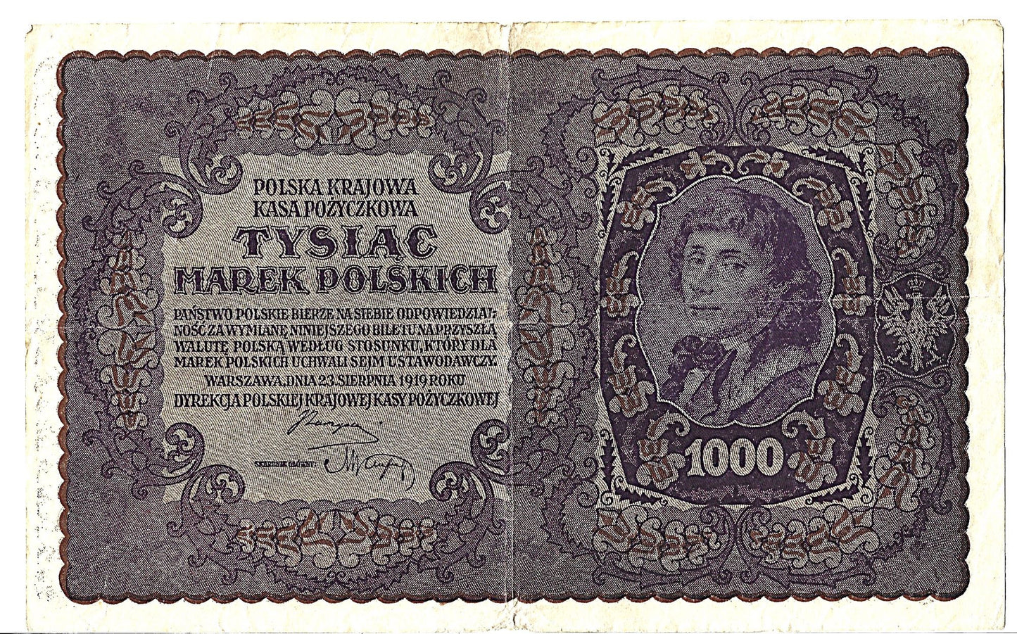 Polska 1000 Marek polskich 1919 - G