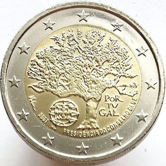 Portugalia 2 euro 2007 Rok prezydencji Portugalii w Unii Europejskiej