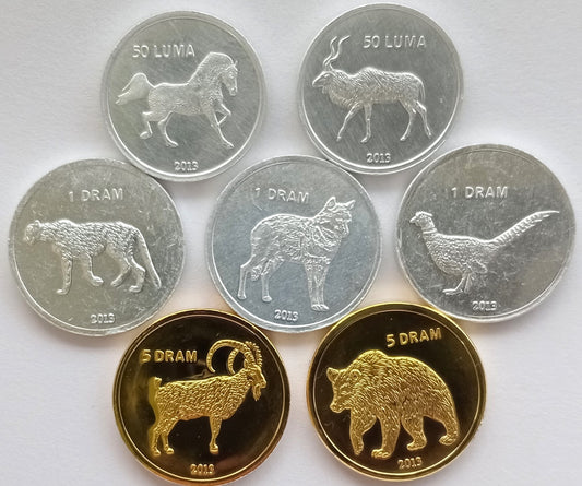 Republika Górskiego Karabachu 2013 Różne Lumy i Dram - zestaw monet