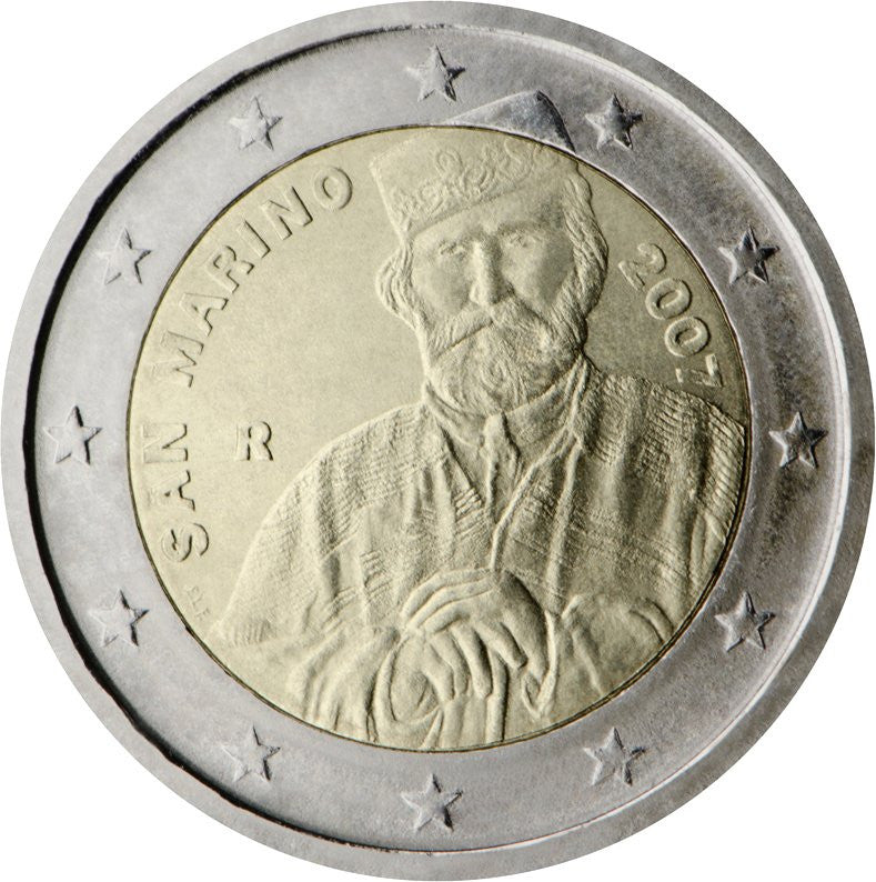 San Marino 2 euro 2007 200 rocznica urodzin Giuseppe Garibaldiego