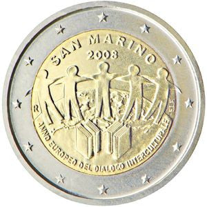 San Marino 2 Euro 2008 Dialog Międzykulturowy