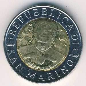 San Marino 500 Lirów 1998