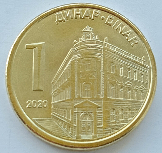 Serbia 1 Dinar 2020 magnetyczna