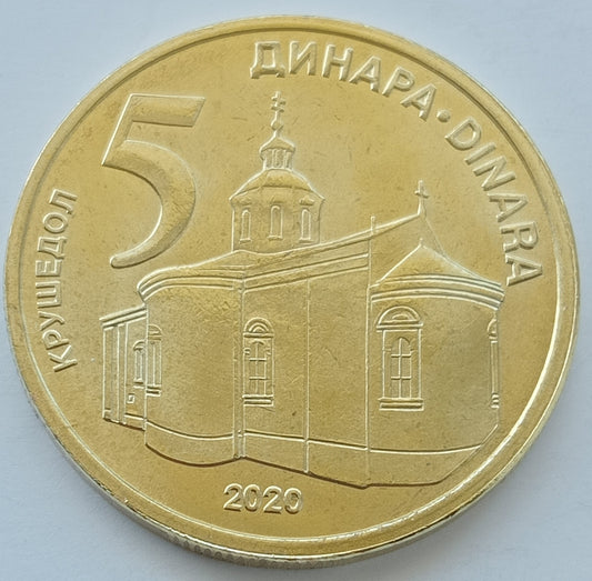 Serbia 5 Dinar 2020 magnetyczna