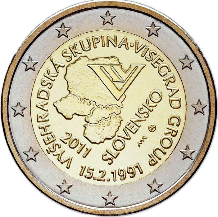 Słowacja 2 euro 2011 20 rocznica powstania Grupy Wyszehradzkiej