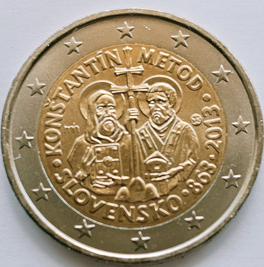 Słowacja 2 euro 2013 1150 rocznica rozpoczęcia przez Cyryla i Metodego misji w państwie wielkomorawskim