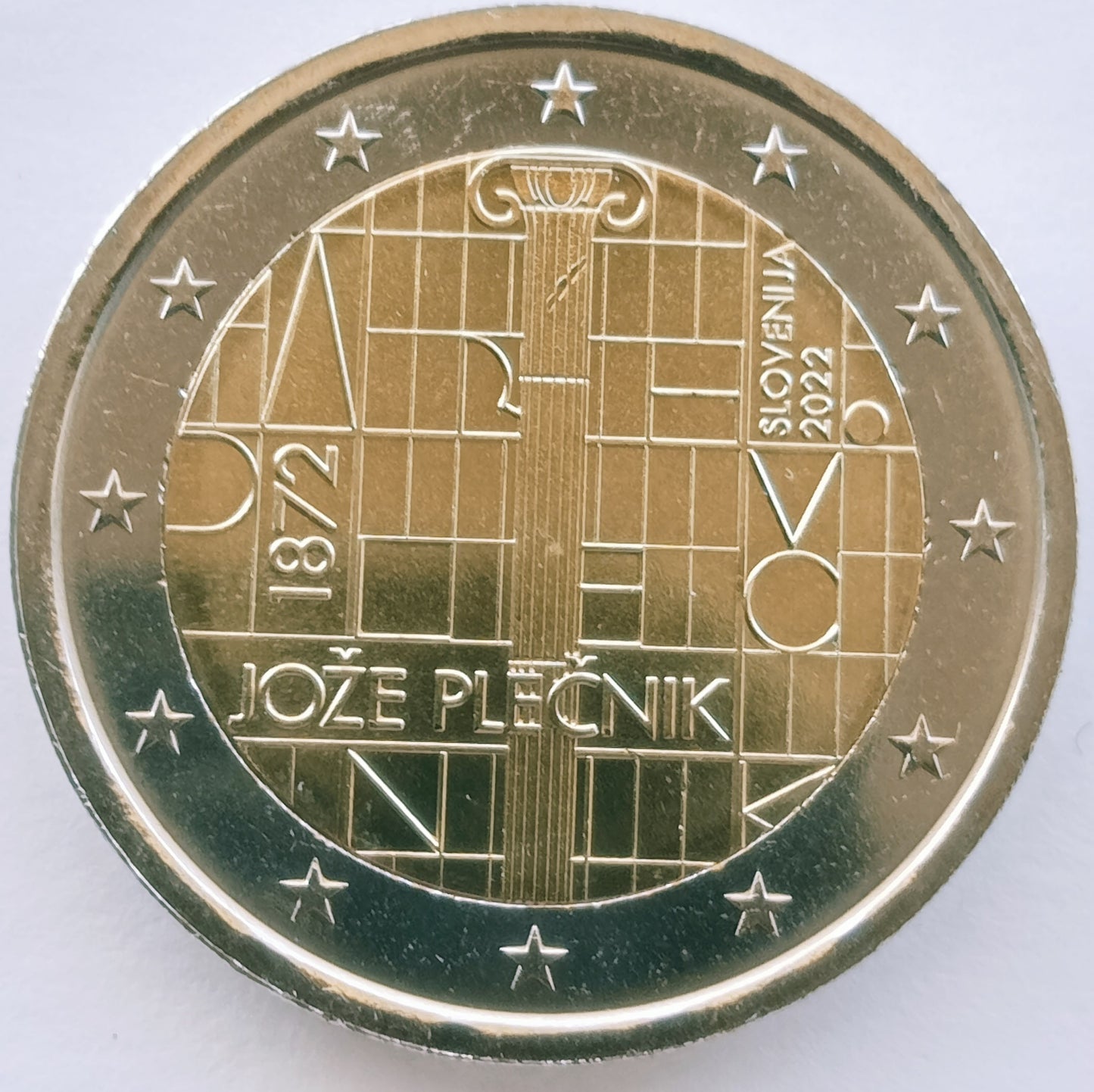 Słowenia 2 euro 2022 150. rocznica urodzin Josefa Plecnika