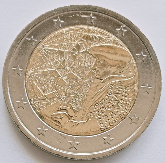Słowenia 2 euro 2022  35 lat programu Erasmus