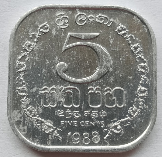 Sri Lanka 5 Cent 1988
