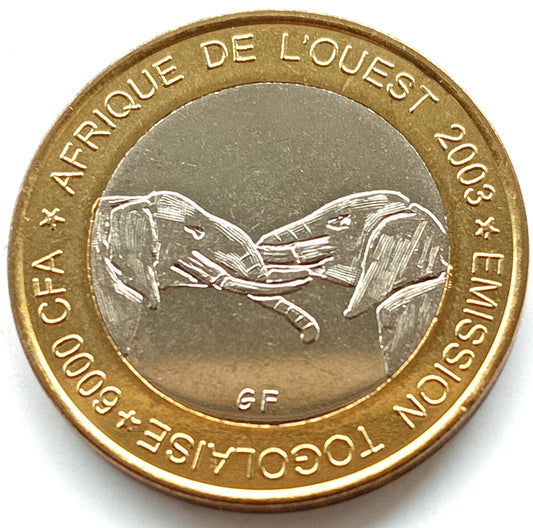 Togo 6 000 Franków 2003