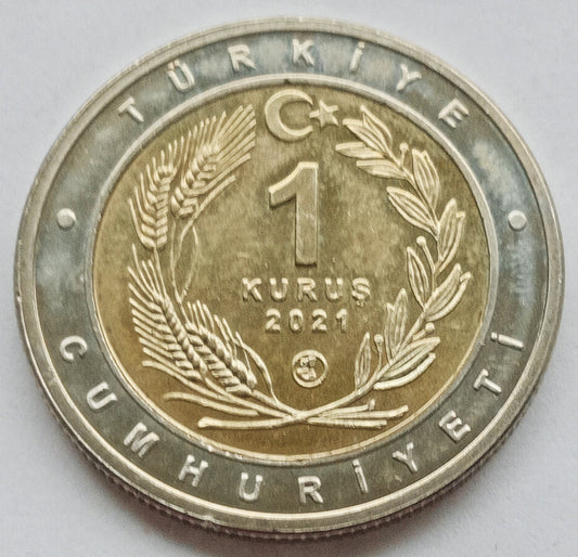Turcja 1 Lira 2021 Tarsus çatalburun